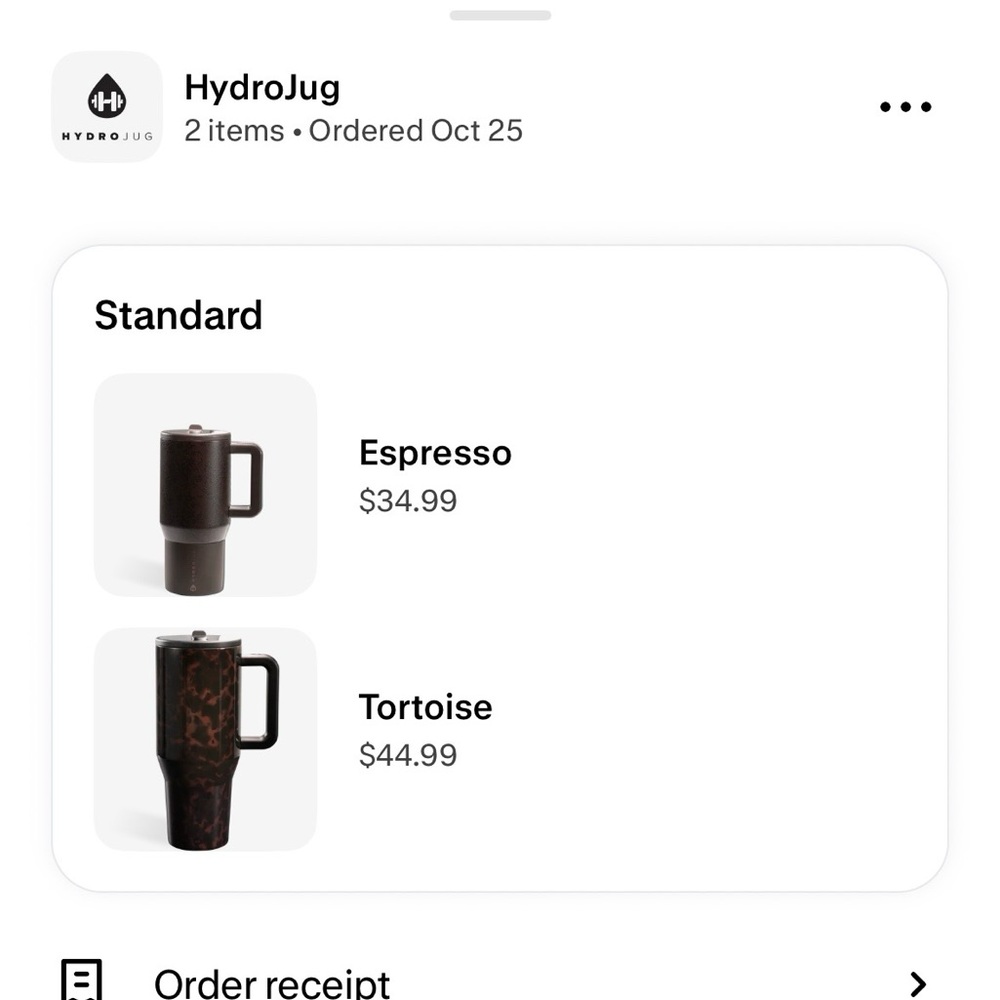 40 oz Hydrojug Traveler tortoise